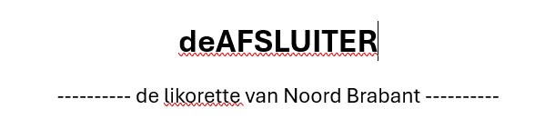deAFSLUITER